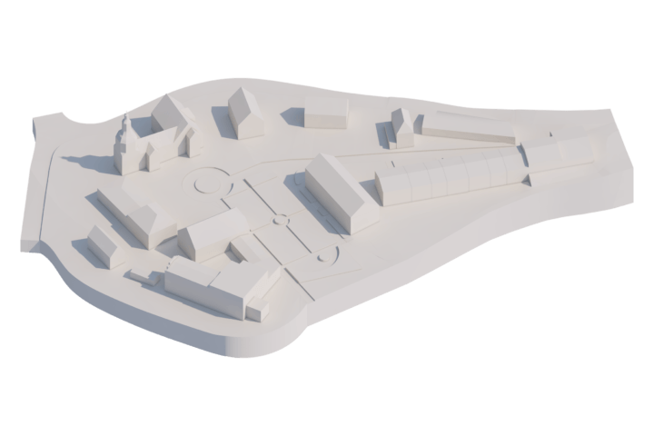 3D-Modell Schlossareal